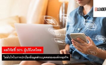 ผลวิจัยชี้ 50% ผู้บริโภคไทย ไม่มีความเชื่อมั่นในการปกป้องข้อมูลส่วนบุคคลขององค์กรธุรกิจ